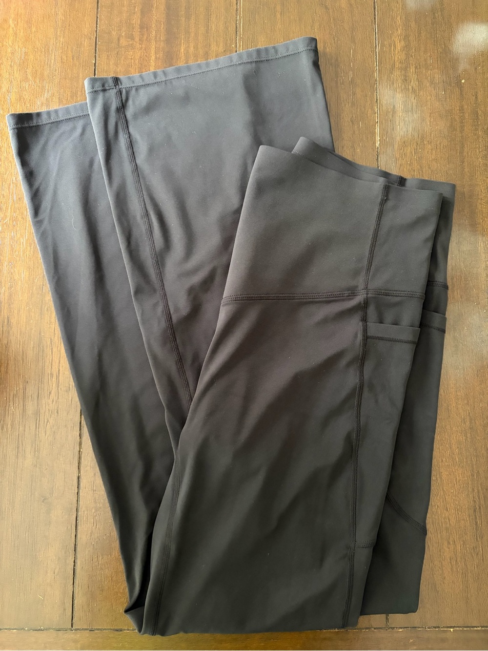 Black Halara Flare Leggings with Side Pocket